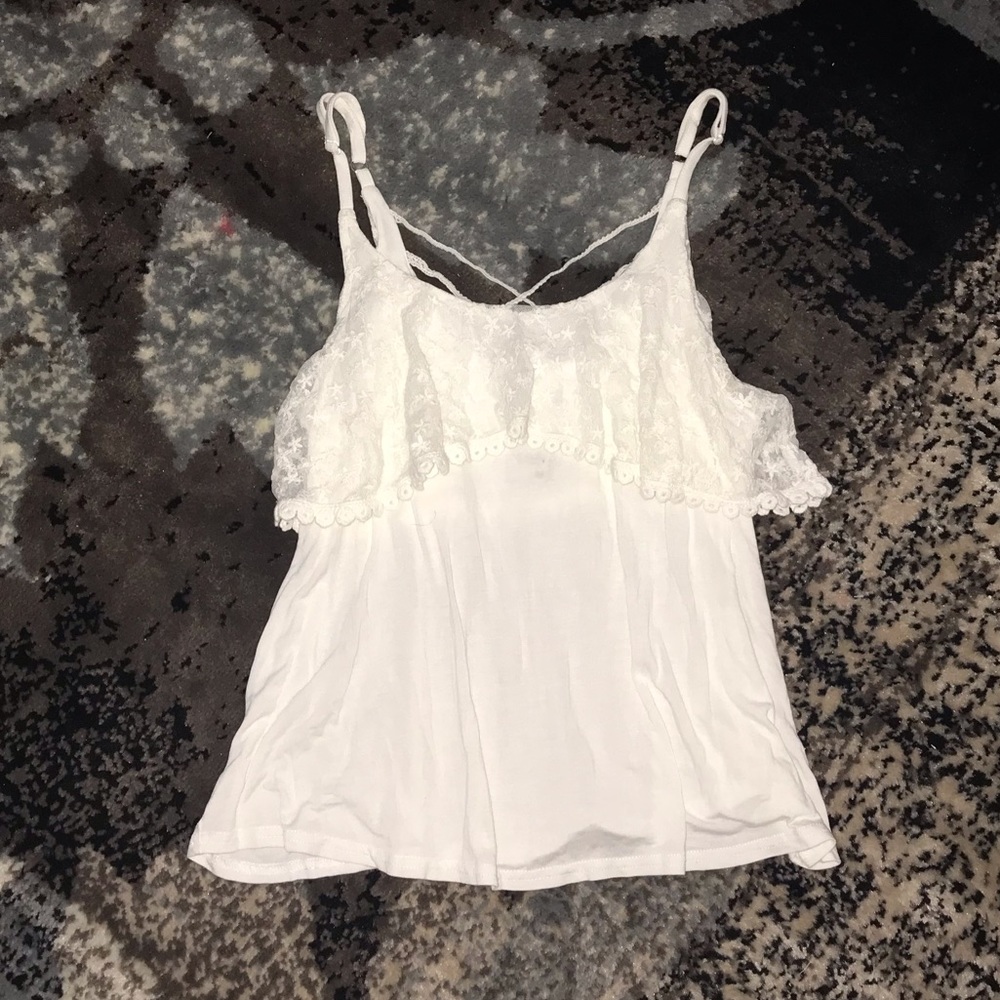 White floral summer top